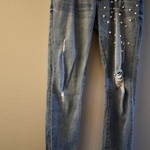 Jeans with Pearl detailing
